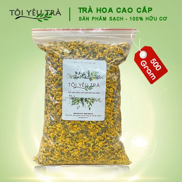 (Túi 500gr) Trà Hoa Cúc Chi Hưng Yên Sấy Lạnh Loại I