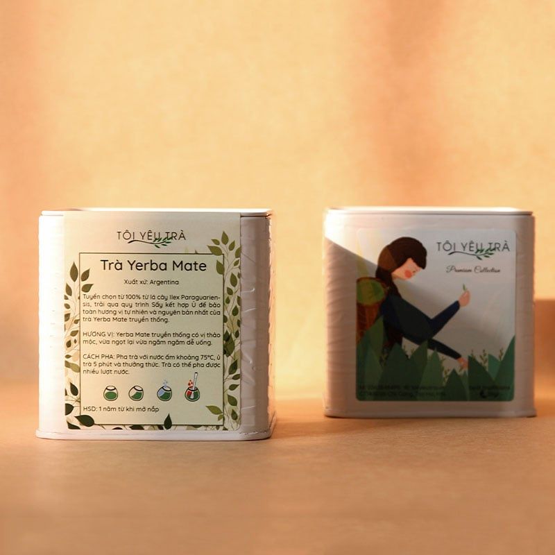 Trà Yerba Mate Argentina nhập khẩu vị truyền thống kích thước lá 4mm