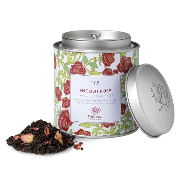 Trà Whittard English Rose Flavoured Black Tea Loose Leaf Tea (Tea Discovery), hộp thiếc 100g