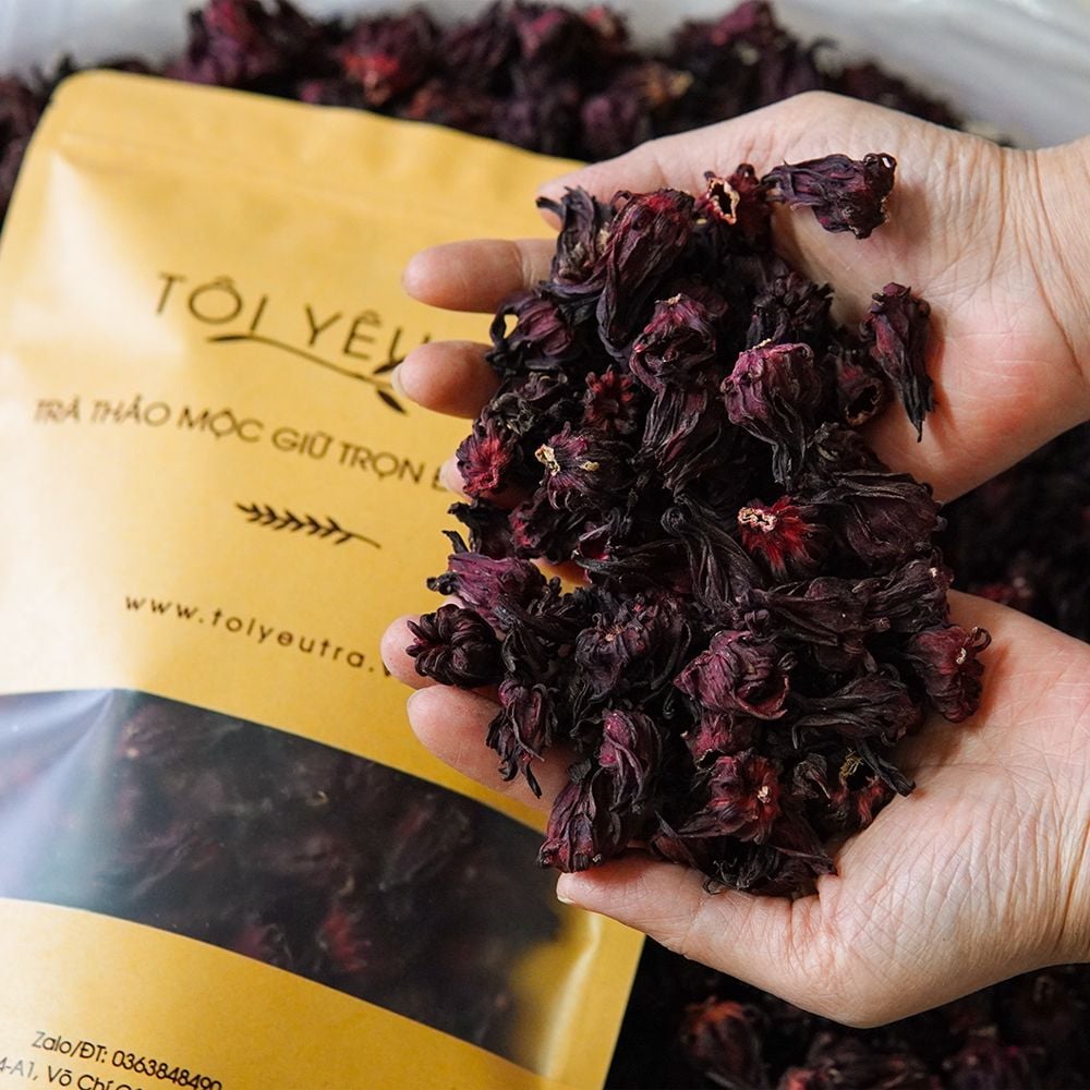 Combo trà Hoa Atiso đỏ (Hibiscus) kết hợp cỏ ngọt thơm mát giải nhiệt