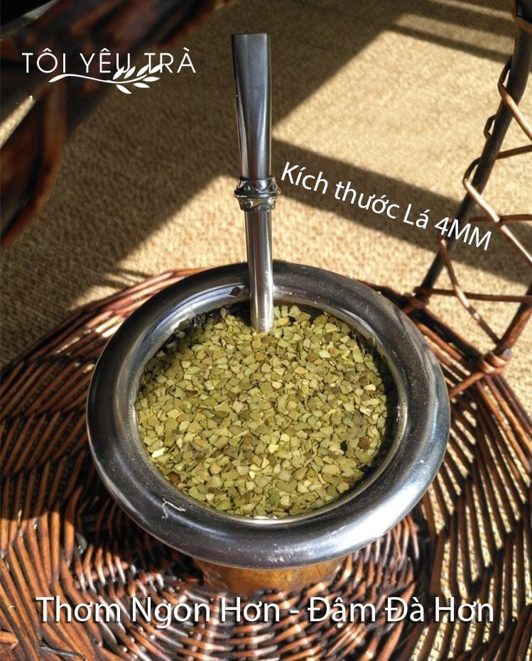 Trà Yerba Mate Argentina nhập khẩu vị truyền thống kích thước lá 4mm