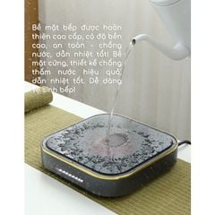Bếp điện hồng ngoại mini, bếp nấu trà cao cấp để bàn tiện lợi công suất 1000W