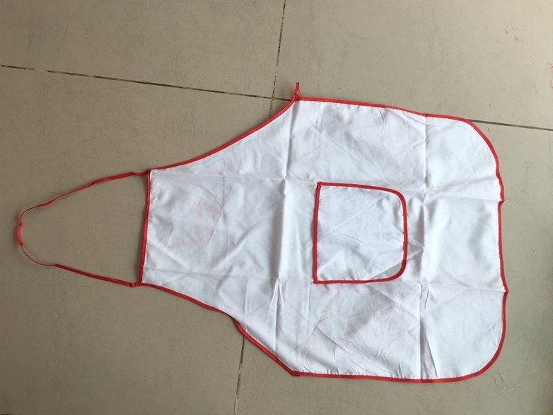 Tạp dề vải màu trắng