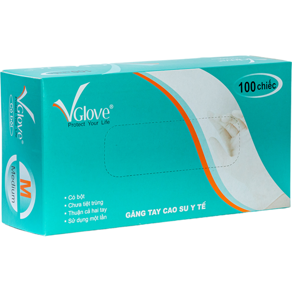 Găng Tay Latex Có Bột Vglove 24 cm 5.0gr