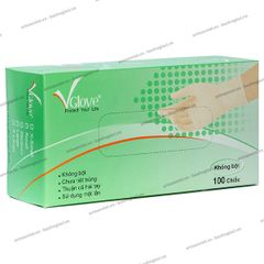 Găng tay y tế không bột 24cm Vglove 5.8g M