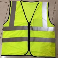 Áo Phản Quang Xanh - Dây Bạc Xám