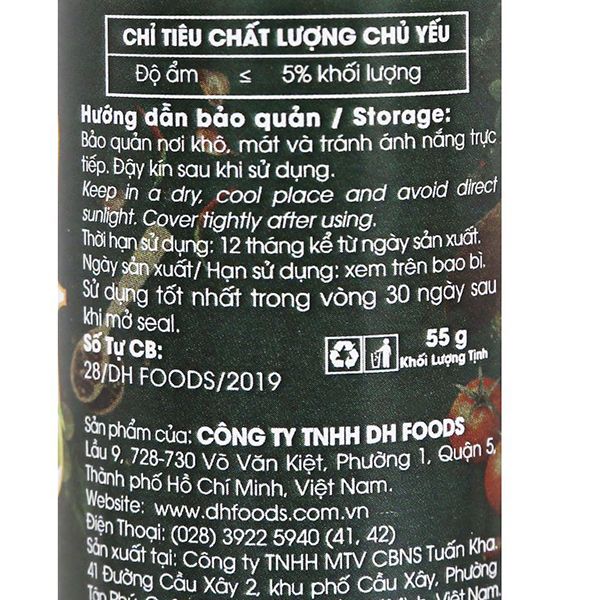 Natural Muối tiêu lá chanh 55g