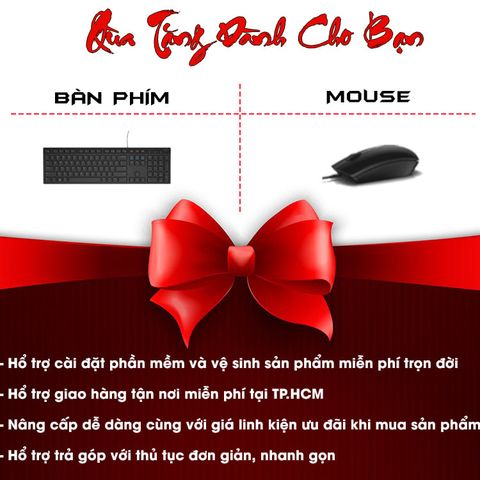  Máy Tính Để Bàn PC DELL Inspiron 3030 T6FDR i3-14100| 8GB| 512GB| OB| Wifi,BT| Win11 