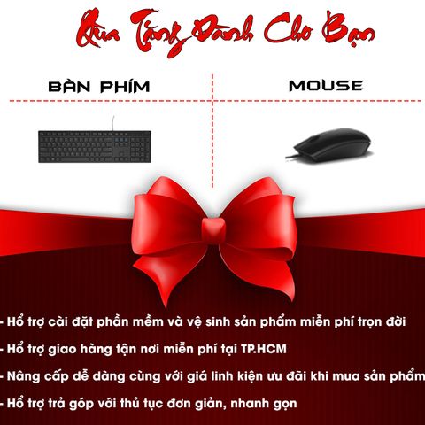  Máy Tính Để Bàn PC DELL Inspiron 3030T MTI51015W1-8G-512G-2Y i5-14400| 8GB| 512GB| OB| Wifi,BT| Win11 