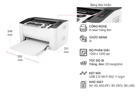  Máy in laser HP 107W 4ZB78A ( In Wifi ) 