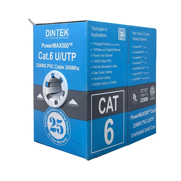  Dây cáp mạng Dintek Cat6 UTP 305m 1101-04032 