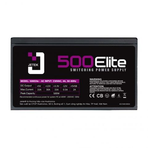  Nguồn máy tính JETEK 500 Elite (500W) 