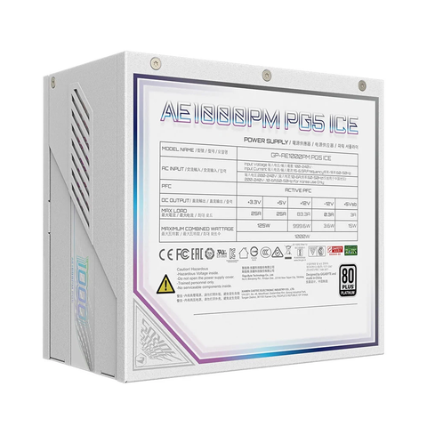  Nguồn máy tính Gigabyte AE1000PM PG5 ICE 80 Plus Platinum GP-AE1000PM PG5 ICE (1000W) 