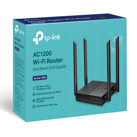  Thiết bị mạng Router Wifi TP-LINK Archer A64 AC1200 