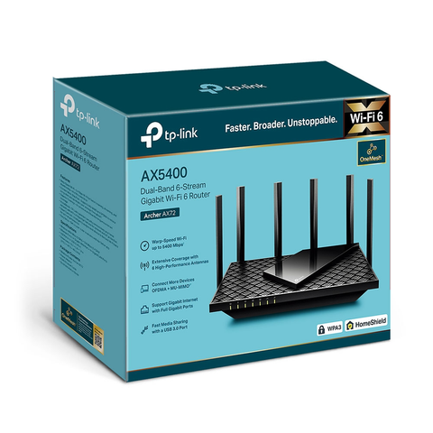 Thiết bị mạng TP-LINK Router Wifi Chuẩn Wifi 6 Archer AX72 