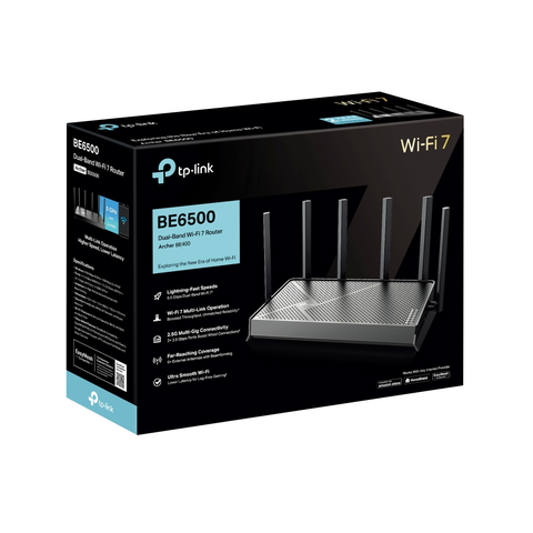  Thiết bị mạng TP-LINK Router Wifi 7 Archer BE400 Băng Tần Kép BE6500 