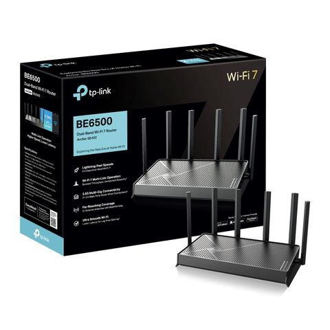  Thiết bị mạng TP-LINK Router Wifi 7 Archer BE400 Băng Tần Kép BE6500 