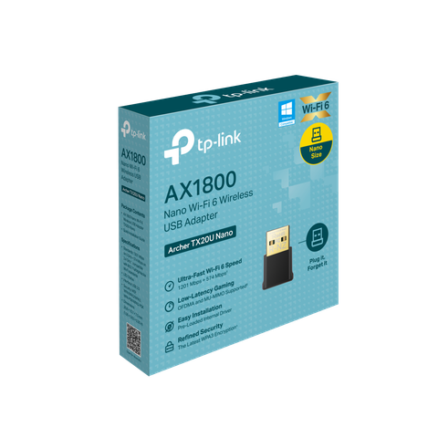  Thiết bị mạng TP-LINK USB Thu Sóng WiFi Archer TX20U Nano AX1800 