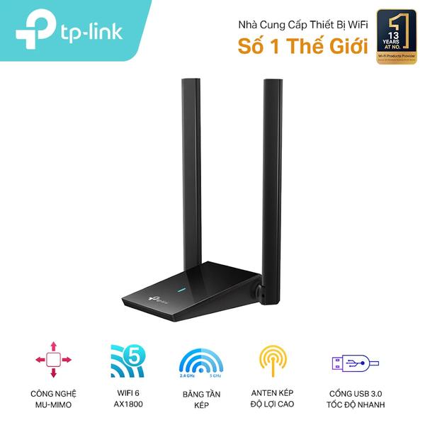  Thiết bị mạng TP-LINK USB Thu Sóng WiFi Archer TX20U Plus AX1800 
