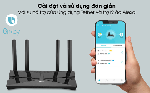  Thiết bị mạng TP-LINK Router Wifi Chuẩn Wifi 6 AX1500 Archer AX10 