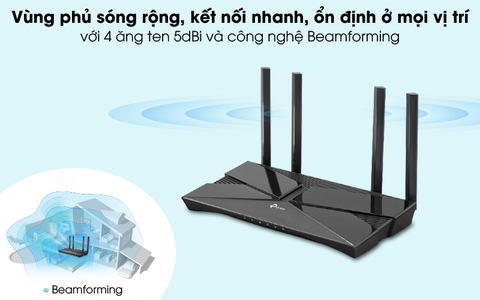  Thiết bị mạng TP-LINK Router Wifi Chuẩn Wifi 6 AX1500 Archer AX10 