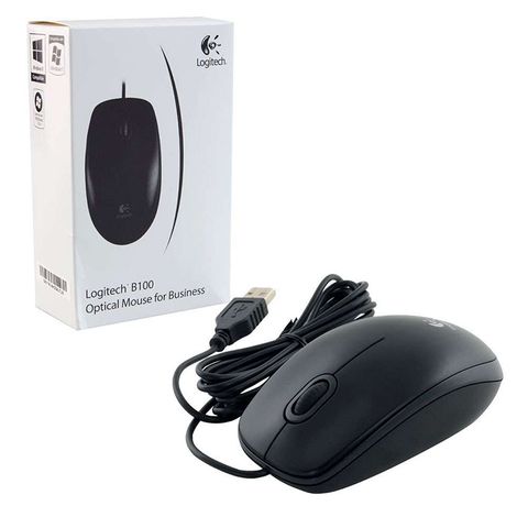  Chuột máy tính Logitech B100 (Có dây - Kết nối USB) 