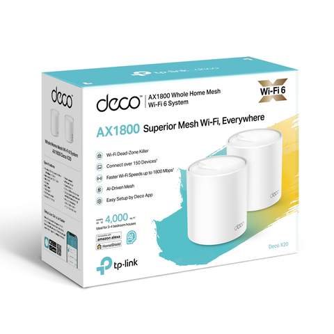  Thiết bị mạng Bộ phát WiFi Mesh TP-Link Deco X20 AX1800 