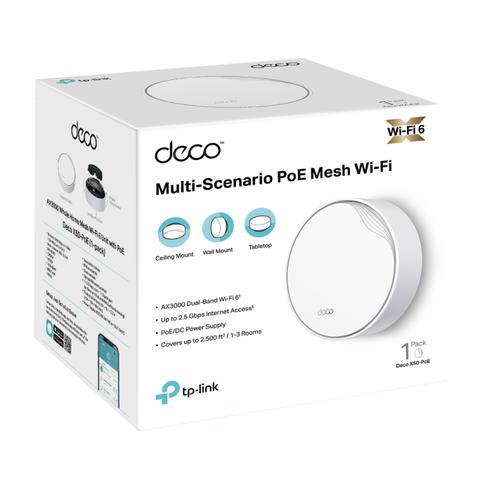  Thiết bị mạng Router WIFI TP-Link Deco X50-POE AX3000 (1-pack) 