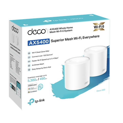  Thiết bị mạng Bộ phát WiFi Mesh TP-Link Deco X60 AX5400 