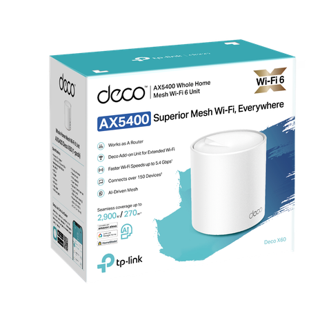  Thiết bị mạng Bộ phát WiFi Mesh TP-Link Deco X60 AX5400 