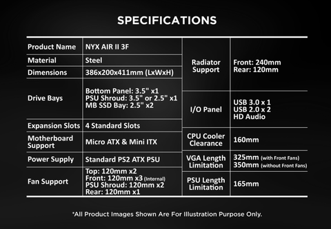  Thùng máy tính | Case Gaming Xigmatek NYX AIR II 3F EN41952 