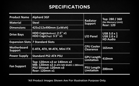  Thùng máy tính | Case Gaming Xigmatek ALPHARD 3GF EN43796 