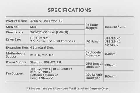  Thùng máy tính | Case Gaming Xigmatek AQUA M LITE ARTIC 3GF EN44168 