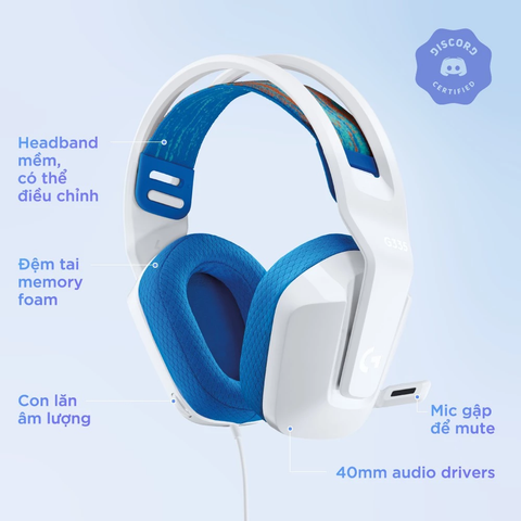  Tai Nghe Gaming Logitech G335 (chụp tai có dây Over-ear) 