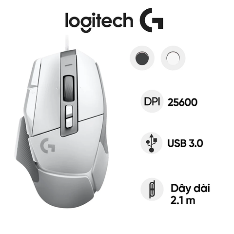  Chuột máy tính Logitech Gaming G502 X (Trắng) 
