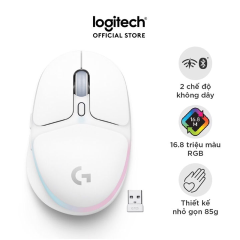  Chuột máy tính Gaming Logitech Lightspeed Off White G705 (Không dây - Kết nối Bluetooth) 