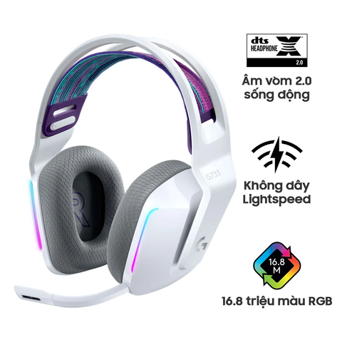  Tai Nghe Gaming Không Dây Logitech G733 Lightspeed RGB (chụp tai không dây Over-ear) 
