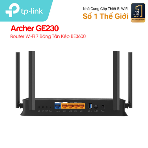  Thiết bị mạng TP-LINK Router Wifi 7 Archer GE230 Băng Tần Kép BE3600 
