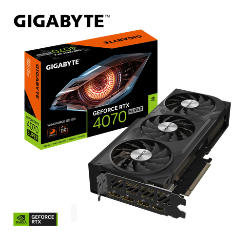  Card màn hình VGA Gigabyte GeForce RTX 4070 Super Windforce OC 12G GDDR6X GV-N407SWF3OC-12GD 