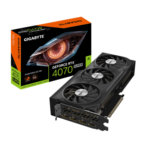  Card màn hình VGA Gigabyte GeForce RTX 4070 Super Windforce OC 12G GDDR6X GV-N407SWF3OC-12GD 