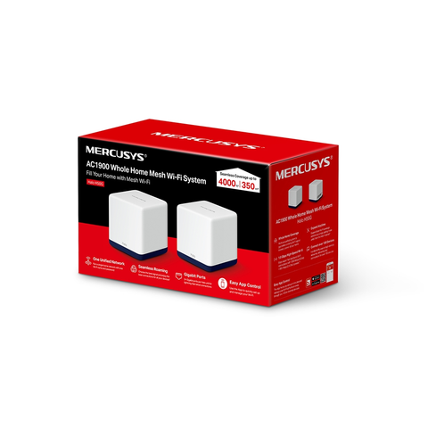  Thiết bị mạng Router WIFI Mercusys Halo H50G Hệ Thống Mesh WiFi 6 AC1900 