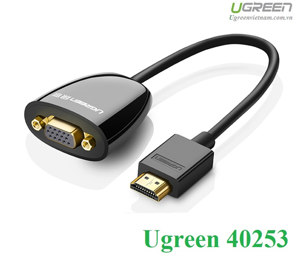  Cáp chuyển đổi HDMI to VGA ( không Audio) Ugreen 40253 
