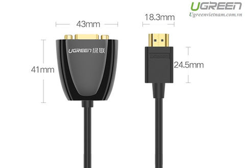  Cáp chuyển đổi HDMI to VGA ( không Audio) Ugreen 40253 
