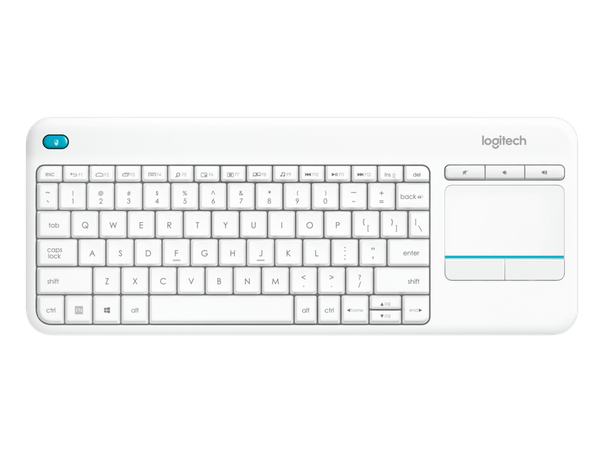  Bàn phím máy tính Logitech K400 Plus (Không dây - Kết nối Đầu thu Unifying - Trắng) 
