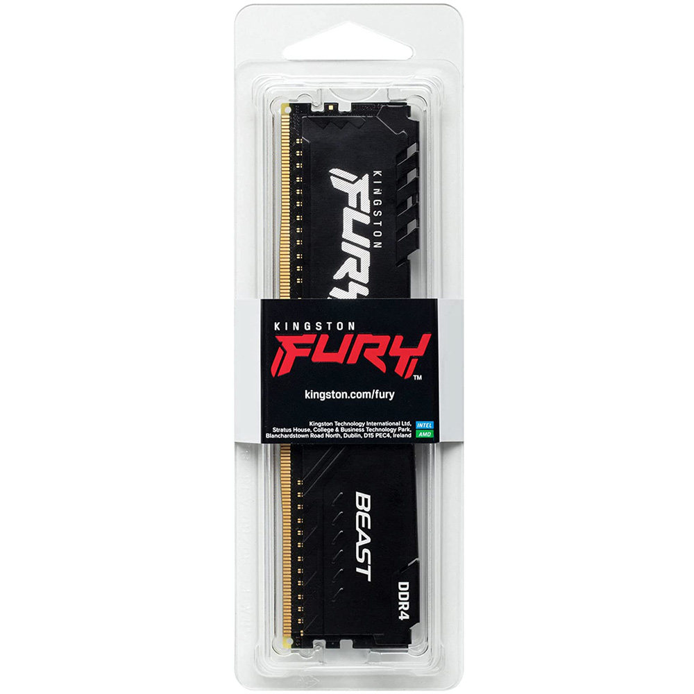  Ram Desktop/PC Kingston DDR4 3200MHz 16GB Fury Beast Black (KF432C16BB/16) 