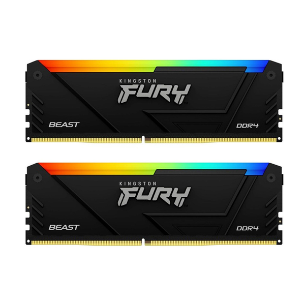 Ram PC Kingston Fury Beast RGB DDR4 3200MHz 16GB KF432C16BB2AK2/16 (2x8GB) 