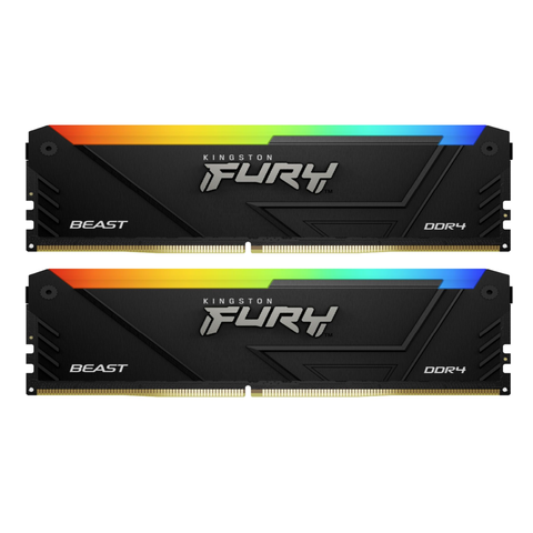  Ram Desktop/PC Kingston DDR4 3200MHz 32GB (2x16GB) Fury Beast RGB ( KF432C16BB2AK2/32 ) 