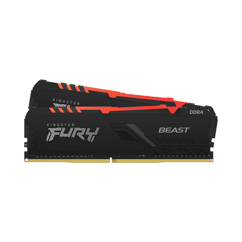  Ram Desktop/PC Kingston DDR4 3600MHz 32GB (2x16GB) Fury Beast RGB (KF436C18BBAK2/32) 