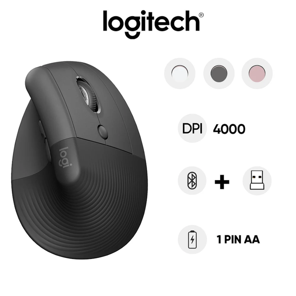  Chuột công thái học Logitech Lift Vertical (Không dây bluetooth) 
