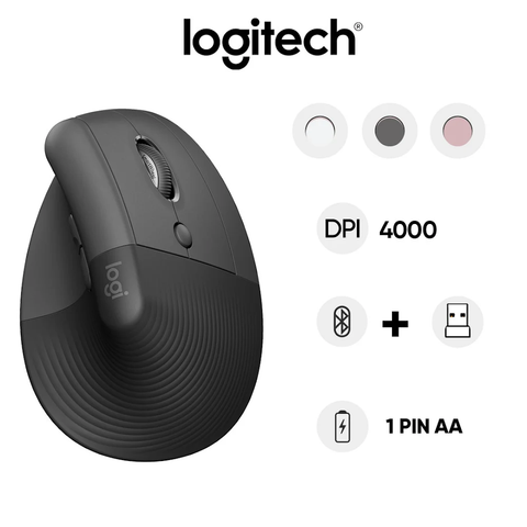  Chuột công thái học Logitech Lift Vertical (Không dây bluetooth) 